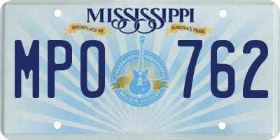 MS license plate MPO762