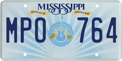 MS license plate MPO764