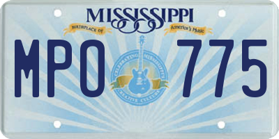 MS license plate MPO775