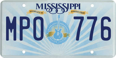 MS license plate MPO776