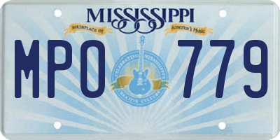 MS license plate MPO779