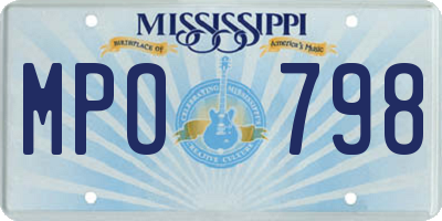 MS license plate MPO798