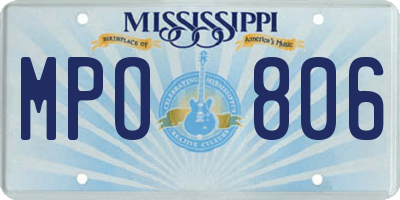 MS license plate MPO806