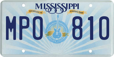 MS license plate MPO810