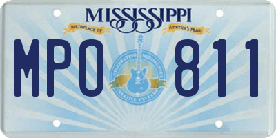 MS license plate MPO811