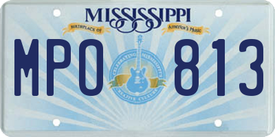 MS license plate MPO813