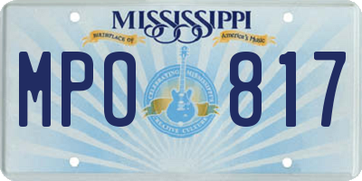 MS license plate MPO817