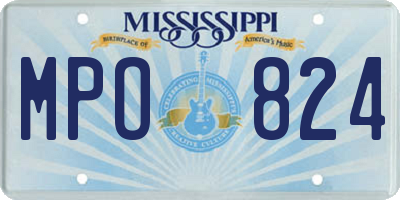 MS license plate MPO824