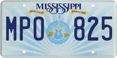 MS license plate MPO825