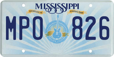 MS license plate MPO826