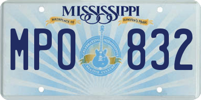 MS license plate MPO832