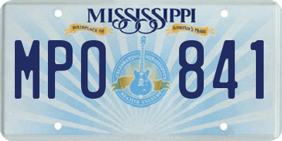 MS license plate MPO841