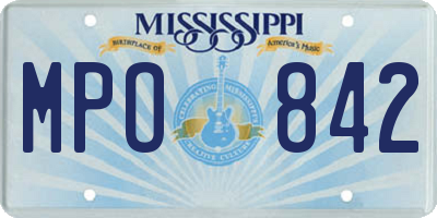 MS license plate MPO842