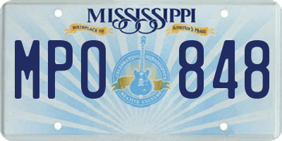 MS license plate MPO848