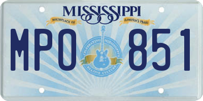 MS license plate MPO851