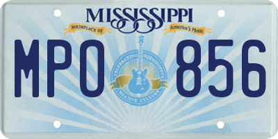 MS license plate MPO856