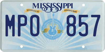 MS license plate MPO857
