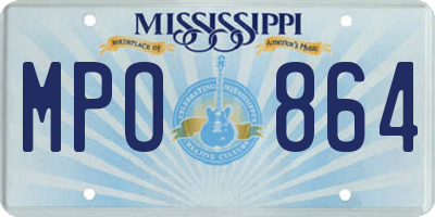 MS license plate MPO864