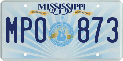 MS license plate MPO873