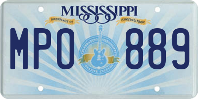 MS license plate MPO889
