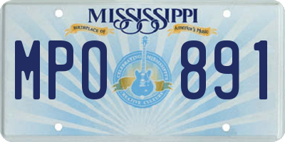 MS license plate MPO891