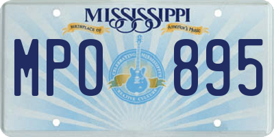 MS license plate MPO895