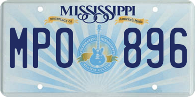 MS license plate MPO896
