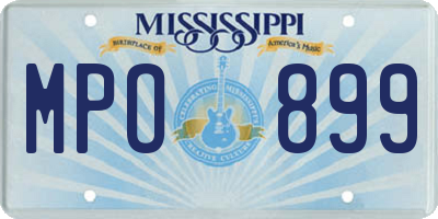 MS license plate MPO899