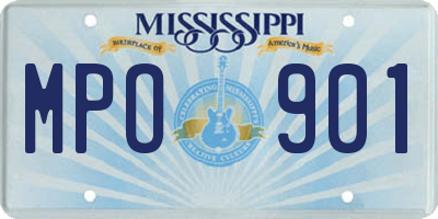 MS license plate MPO901