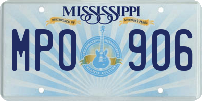 MS license plate MPO906
