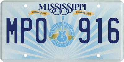 MS license plate MPO916