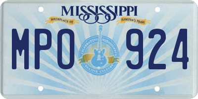 MS license plate MPO924