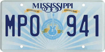 MS license plate MPO941