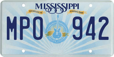 MS license plate MPO942