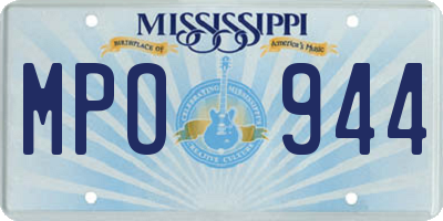 MS license plate MPO944