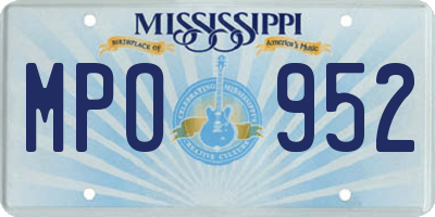 MS license plate MPO952