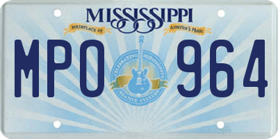 MS license plate MPO964