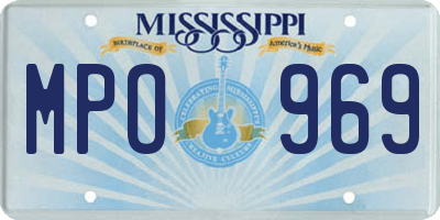 MS license plate MPO969