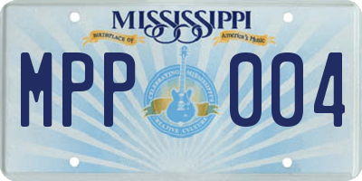 MS license plate MPP004