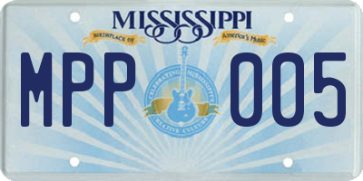 MS license plate MPP005