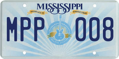MS license plate MPP008