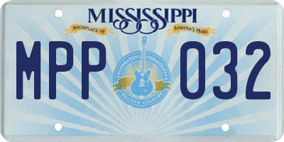MS license plate MPP032