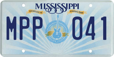 MS license plate MPP041