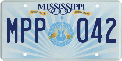 MS license plate MPP042