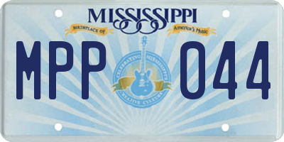 MS license plate MPP044