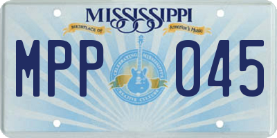 MS license plate MPP045