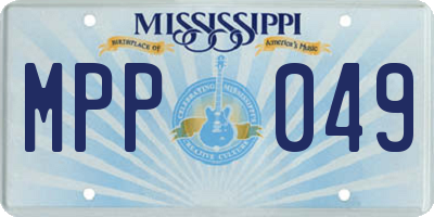 MS license plate MPP049
