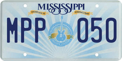 MS license plate MPP050