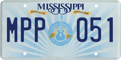 MS license plate MPP051