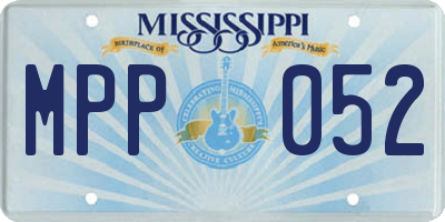MS license plate MPP052